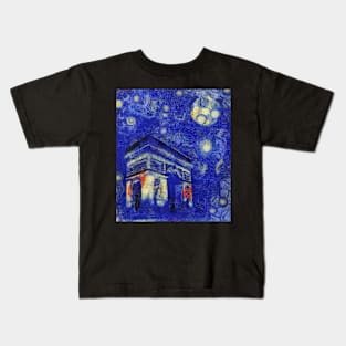 Full moon over Paris Van Gogh Monet Cézanne Kids T-Shirt